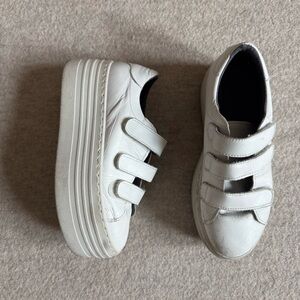 Vintage White Platform Sneakers